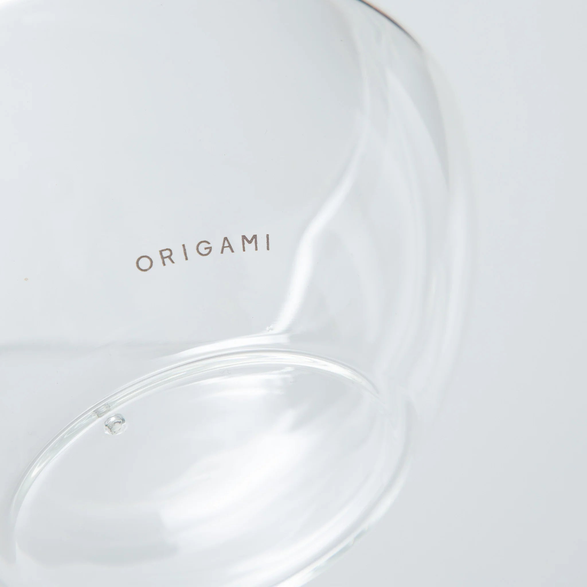 ORIGAMI Glass Katakuchi Matcha Bowl