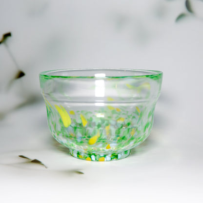 MATSUGAOKA CRAFT - Rainbow Scat Glass matcha bowl